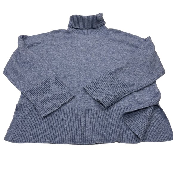 J Crew Turtleneck Wool Alpaca Sweater, NWT, Blue, S - Picture 7 of 9